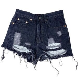 Signature 8 Distressed Denim Shorts | Size S